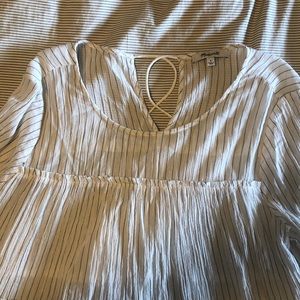 White linen Madewell top